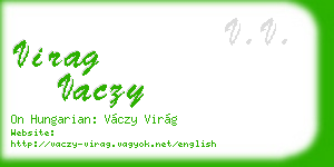 virag vaczy business card