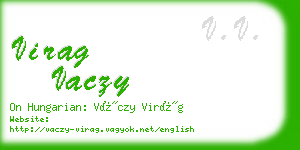 virag vaczy business card